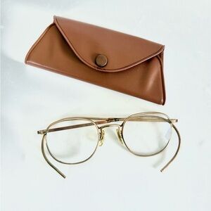 American Optical AO 1-10 12K GF Gold Filled 6 1/2 Eyeglass Frames Only Vintage